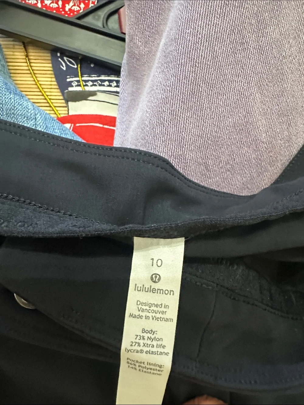 lululemon athletica Black Slim Tapered Work Trousers